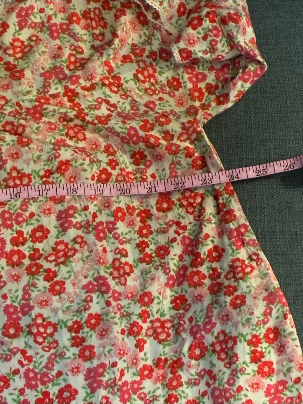 Evolverie vintage/boho pink ditsy floral midi dress - Women's size XL - Picture 7 of 8